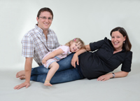 Babybauch mit Familie