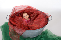 Baby im Waschzuber